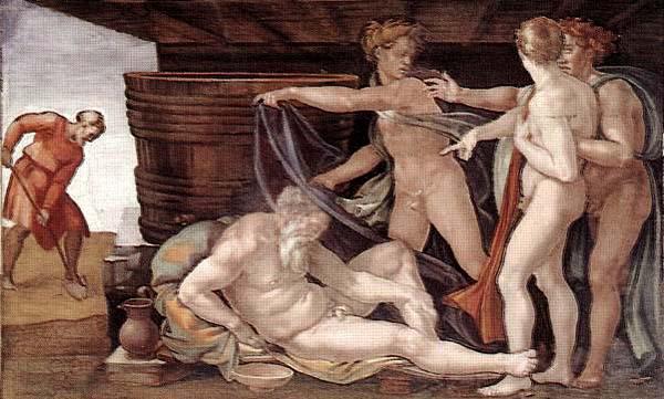 Michelangelo Buonarroti Drunkenness of Noah china oil painting image